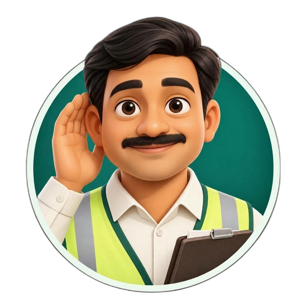 मुंशी जी सुन रहे हैं
